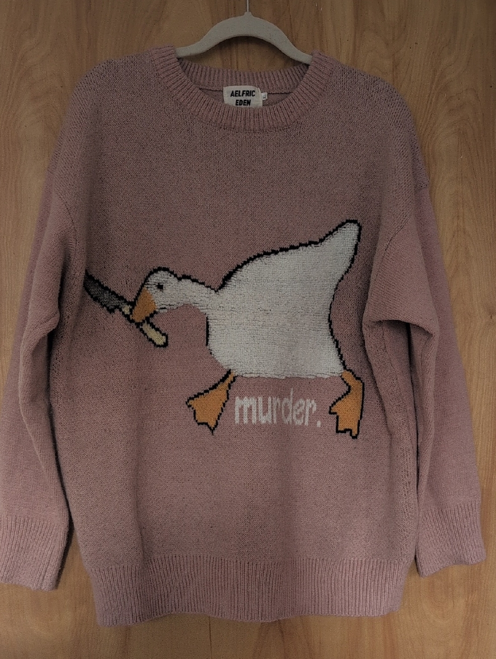 Aelfric Eden Dusty Pink Goose Graphic Crewneck Sweater